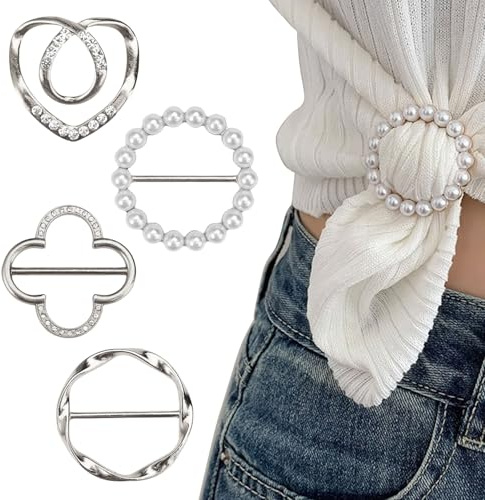 Bzzerumy Broschset: Broscher för kläder, dambrosch, minska urringning, nålar, bogsering, brudklänning, cardigan, klämma, broschnålar, klänningar clip pin (sliver)