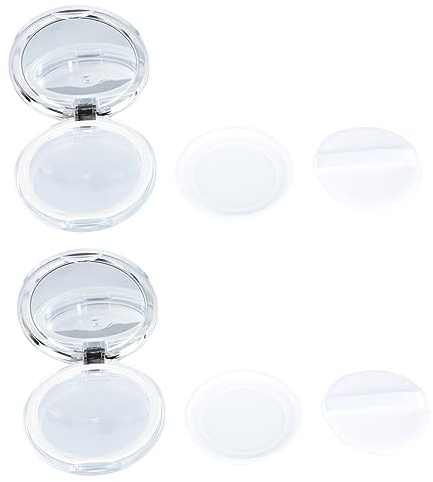 KAILIKETIY 2pièces Boîte à Poudre Cosmétique Avec Houpette Contenant Pratique Et Léger Pour Maquillage Pour Salon Et Usage Domestique Sans Fuite Design Compact Et Élégant