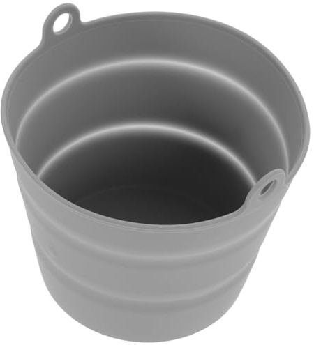 Toyvian Bbq Oil Barrel Lining Foldable Silicone Bucket Liner for Grilling Reusable Silicone Folding Oil Bucket Liner