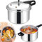 Stainless Steel Pressure Cooker 3 Litre, Small Induction Pressure Cooker for Daily Cooking, Aluminum Alloy Panela de Pressao with Safety Lock for Soup, Rice, Stew (4L)
