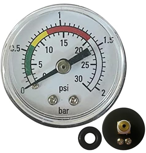Manomètre de pression pour filtre de pompe à eau | Pièce de rechange précise pour lavage à contre-courant dans le commerce, l'hôtel, le jardin