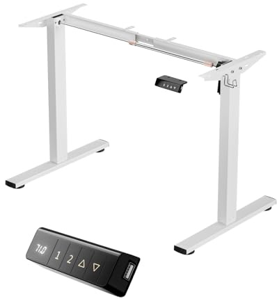 buybyroom Estructura Mesa Elevable, Patas Escritorio Elevable con Acero de Alta Resistencia, con Panel Inteligente de Memoria y Puerto USB (Sin Panel de Escritorio)