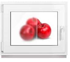 Framex Badezimmerfenster Weiß 2-fach Milchglas 75 x 55 cm DIN Links, Kellerfenster Kunststofffenster PVC Satinato 750 x 550 mm 32 mm Dreh-Kipp (Griff Rechts)