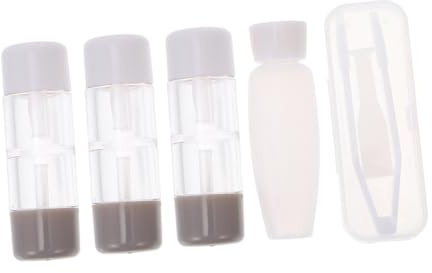 GETAJGHSD Boîtes à Lentilles Léger et Compact avec Flacon Solution et Pince Ensemble de 3 en Plastique Transparent Protection Optimale des Lentilles pour Voyage ou Classe