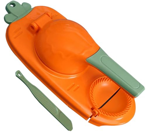 Milisten Presse à Raviolis Réutilisable en Plastique Orange, Moule Pratique pour Dumplings, Wontons et Mini-Tartes, Outil Manuel Cuisine Familiale et Restaurant