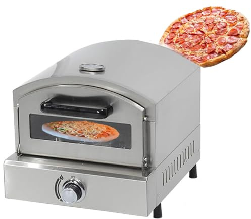 Four à Pizza à Gaz Portable,Appareil à Pizza De Comptoir Professionnel,Température Réglables,Chauffage Rapide Et économe En énergie,Ouvertures De Ventilation Des Deux Côtés,Pour Grillées GasPizzaOven