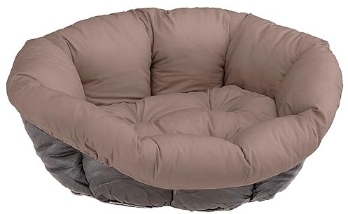 Ferplast Rembourrage de Rechange pour niches pour Chiens et Chats, Coussin rembourré pour Niche en Plastique (Non Incluse), Lavable, réglable 73 x 55 x 27 cm, Gris S