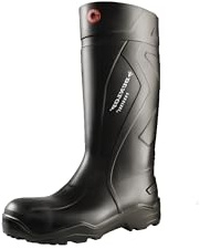 DUNLOP Purofort+ - Unisex Full Safety Waterproof Work Boots, Black, Antistatic and Slip-Resistant Wellies with Steel Toecap and Midsole for Outdoor - EU42, UK8