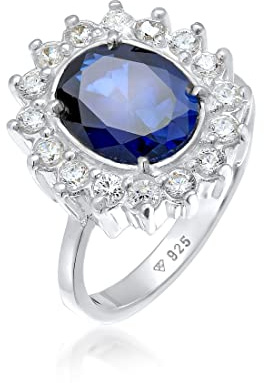 Elli Damen Ring 925 Sterling Silber Glaskristall
