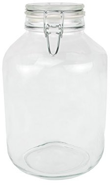 Bormioli 2er Set Rocco 4000ml Drahtbügelglas FIDO, Glas, Transparent, 4000