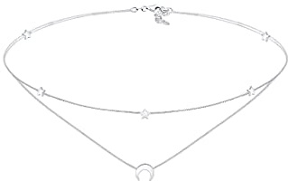 Elli Necklace Women Layer Look Astro Pendant Trend in 925 Sterling Silver