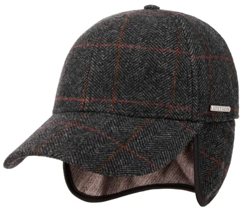 Stetson Kinty Wool Cap mit Ohrenklappen Herren Gefüttert Baumwolle Schirmmütze Ohrenschutz Herbst Winter
