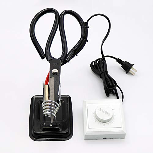 1Pc Adjustable Electric Heating Tailor Scissors with Switch Controller and Stand