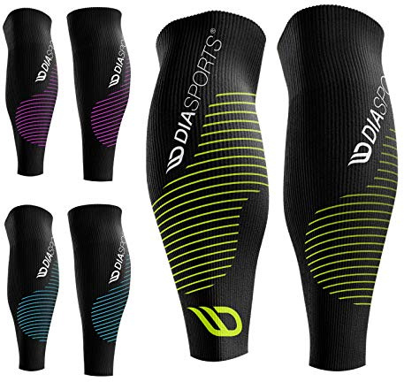 Diasports SLEEVERS Waden Kompression für Herren & Damen I Wadenbandage für Sport, Laufen, Marathon und Triathlon I Stützstrümpfe ohne Fuß I Kompressionsstrümpfe ohne Fuß I Calf Compression Sleeves