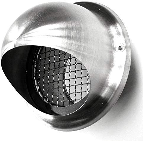 Campana de ventilación de pared exterior de acero inoxidable, campana extractora de aire campana de aire cubierta de protección contra pájaros rejilla de ventilación con orificios Tallas