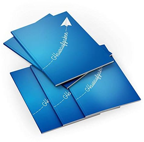 itenga Set 5X Hausaufgabenheft Papierflieger Blau Schule Schulbedarf Meine Hausaufgaben DIN A5 für Schüler und Schulklasse