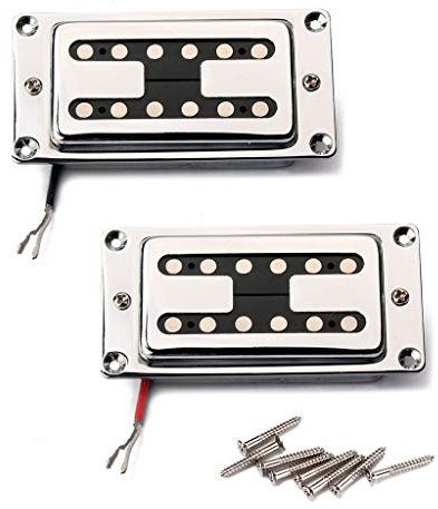 Alnicov Humbucker-Tonabnehmer für Gitarren, 2 Stück, Doppelspule für LP-E-Gitarren mit Befestigungsschrauben