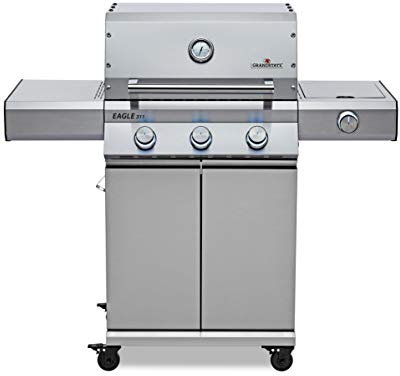 GRANDSTATE 3-Brenner Gasgrill EAGLE 311 E mit Keramik-Infrarot-Steak-Brenner, Seitenkocher, Edelstahl-Grillrost, Gesamtleistung von 13,5 kW…