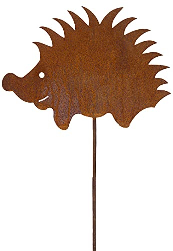 B2S BACK2SEASON Igel Stecker Rost Metall Edelrost Herbstdeko Beetstecker Tier Dekoration stecken