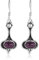 Unique Gems Damen Ohrhänger echter roter Granat Tropfen 6.8 Karat 925 Sterling Silber in Juweliers- Qualität
