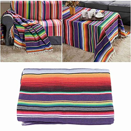 Jevina Mexikanische Tisch Decke für Mexikanische Party Hochzeits Dekorationen, Mexikanische Saltillo Serape Decke Bett Decke Tisch Decke Tisch Decke Tapisserie Decke Picknick Matte
