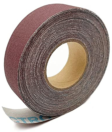 240 Körnung Schleifpapier Rollen 2,5 cm x 8m Schmirgelpapier Aluminiumoxid Sandpaper Roll Emery Cloth für Holzmöbel Finishing Metall Schleifen Automotive Polieren