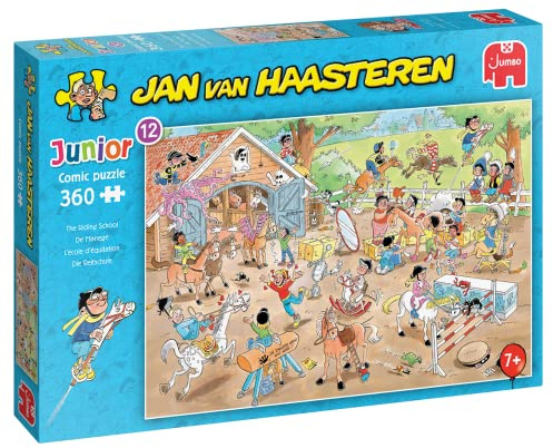 Jan Van Haasteren Junior Reitschule 360 Teile Puzzle | Puzzle für Kinder ab 7 Jahren - Jumbo Spiele