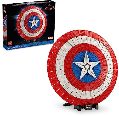LEGO Marvel Captain America’s Shield Collectible Building Set for Adults, Ages 18+ - Replica of Iconic Shield - Gift Idea for Birthdays - Craft for Fans - 76262