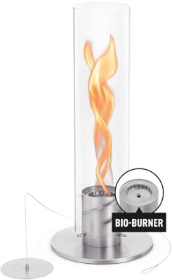 höfats - Spin 1200 Silber NEUES Modell mit verlängerter Brenndauer Dank innovativer Brenntechnologie - flüssig Bioethanolkamin, Edelstahl Tischfeuer, wärmender Tischkamin für Indoor und Outdoor