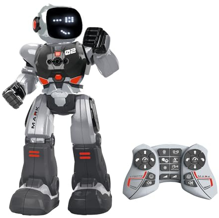 Xtrem Bots - Mark | Robot för barn från 4 år | Flickrobot | Fjärrstyrd robot | Programmerbar robot | Fjärrstyrd robot i rosa färg