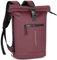 Lekeinchi Zaino Rolltop Uomo Donna Porta PC 17 Pollici | Zaino Impermeabile Uomo Donna - Rains Zaino Espandibile - Viaggio Casual Lavoro Università - Bordeaux