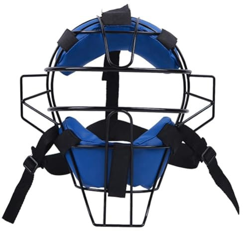 Lucaser Vollgesichts-Baseball-Catcher-Maske, Leichte, Sichere Passform Bietet Schutz und Komfort, Behindert Nicht die Sicht, Blau, Langlebig, Einfache Installation, Einfach zu Bedienen