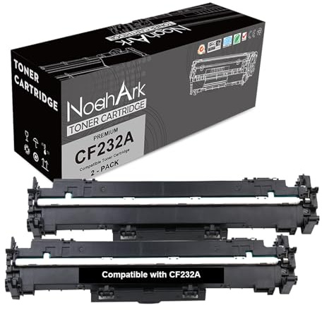 NoahArk Compatibile per 32A CF232A Unità di Tamburo per Laserjet pro M118dw M203d M203dn M203dw M220 MFP M227fdn M227fdw M148fdw M148dw M148fdw Stampante, 23000 Pagine (2 Confezioni)