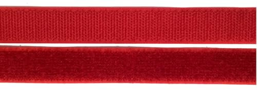 1 m Klettband Haken- und Flauschband 20 mm rot zum Nähen