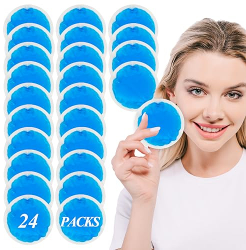 HROOSE Piccole impacchi di ghiaccio riutilizzabili per lesioni, in gel caldo e freddo, per viso, occhi, collo, denti del giudizio, mal di testa, allergie, sollievo dal dolore alla spalla, impacco