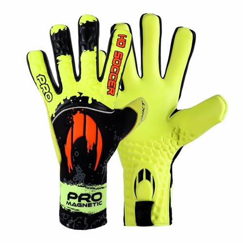 HO Soccer ADIKT Pro Magnetic Lime Blast, Guantes de Portero, Unisex Adulto, Lima/Negro, 11