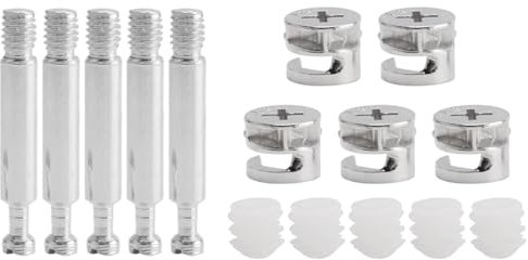 Losueeun Moebel - Herrajes de conexión con y pre-roscados (5 unidades)