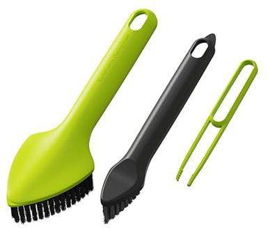 Multifunctional Hard Bristle Cleaning Brush,Multifunctional Hard Bristle Crevice, Scrubbing Brush,Stiff, Groove, for Tile Home Shower Floor Bathroom and Kitchen (Green)