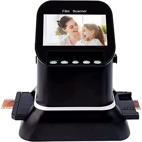 High Resolution Film Scanner - 1080p Digital Converter for 35mm Negatives & Slides, Supports Image Preview, Playback, and Editing Functions, Converts to JPEG Format.
