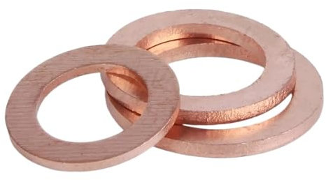 Kupfer-Unterlegscheiben, Flachring-Sumpfstopfen, 10 Stücke DIN7603 M12 M13 M13.5 M14 M16 M17 M18 Dicke 1,5mm Kupferdichtscheibe for Bootsscheibe Flachdichtung Ring Fitting(M17x24mmx1.5mm)
