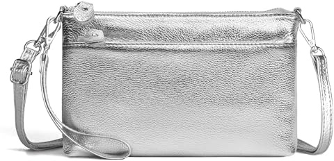 befen Echtleder Handtasche Klein Damen Clutch RFID-Blockierung | Umhängetasche Damen Leder Crossbody Bag mit Handgelenkband & Verstellbar Schultergurt