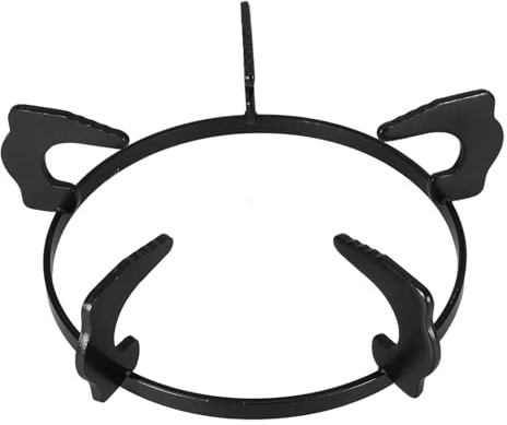 Soporte 6 Hierro de Estufa de Gas para Wok de Fundido 8 Pulgadas | Antideslizante de Repuesto para Sartenes, Plataforma Estable para Cocina Doméstica, Negro