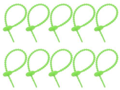 QUARKZMAN 20 attaches de câble en silicone de 6 (15 cm). attaches réutilisables. serre-câbles pour organisation des fils. maison. bureau. cuisine. sachets alimentaires. vert