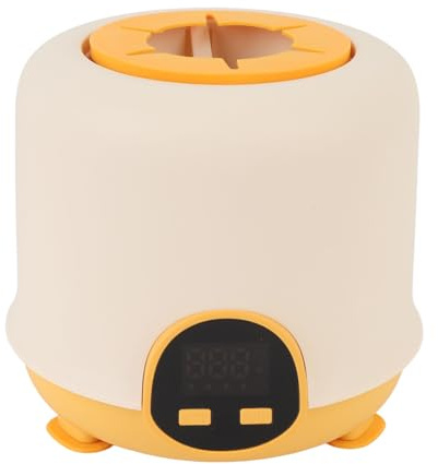 SIXRUN Elektrische Babyformel -Mixer mit Geringem Rausch -Schüttelbewegung für Mühelose Ernährungsbestände, Drahtloses Digitales Display, PP und Silikonmaterial (YELLOW)