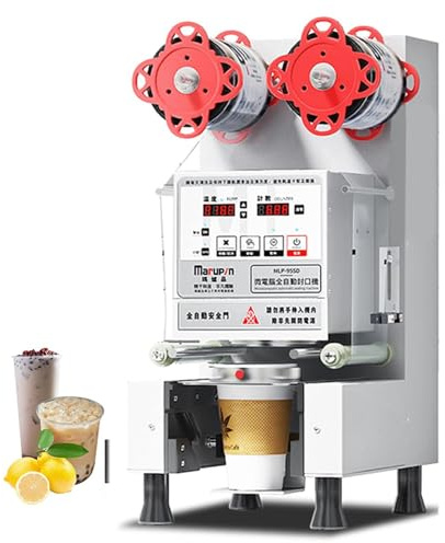 Macchina elettrica completamente automatica di sigillamento della tazza per il tè della bolla, tè al latte, succo di frutta, alta efficienza 550-700 tazze/ora