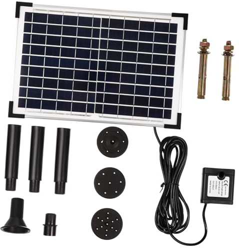 Alasum Pompe à Eau Solaire pour Fontaine Extérieure Fontaine à Énergie Solaire pour Jardin Étang