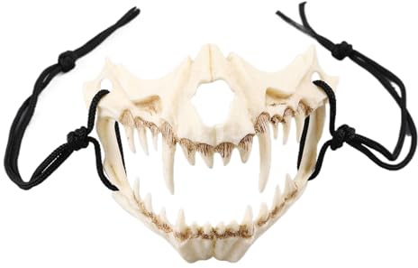 Salyeeluly Masque de tête de mort d'Halloween - Décoration d'Halloween - Costume d'horreur - Accessoire de cosplay pour jeu de rôle, fête, déguisement - Événement