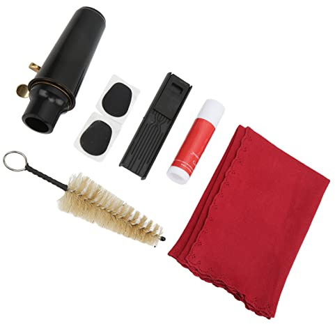 SEAFRONT Kit d'embout de Saxophone Alto, Matériau ABS, Excellente qualité Sonore, Comprend un Kit de Nettoyage pour étudiants et Débutants