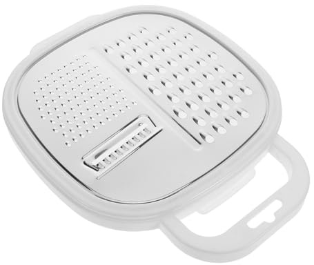 Gatuida Rallador de Acero Inoxidable con Mango Antideslizante para Cocina Multifunción Cortador y Rallador de Verduras y Frutas Resistente y Duradero para Zanahorias y Pepinos