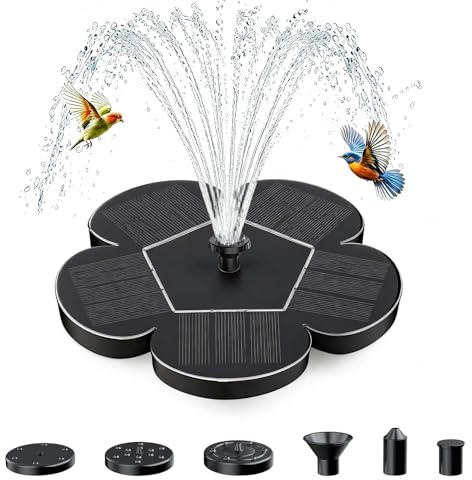 Yanghad Fuente Solar Jardin Exterior, Fuente Solar Flotante, Fuentes Solares de Jardin, Bomba Solar Estanque, para Estanque Piscina (B)